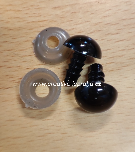 oči bezpečnostní 12mm - černá